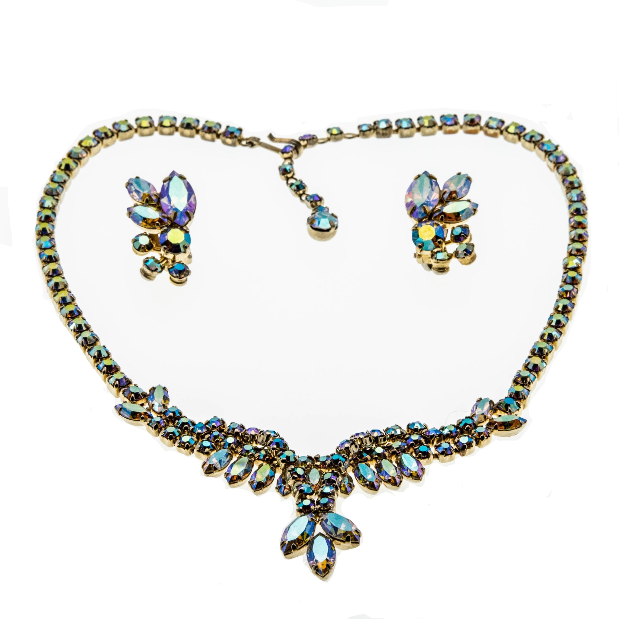 Antique vintage rhinestone Tassel necklace 18” Long 12/20 | eBay